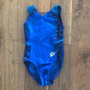 GK leotard blue with rhinestones